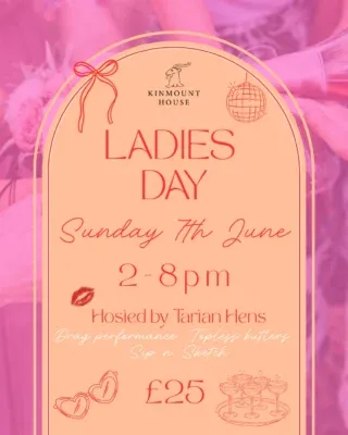 Ladies… this one’s for you ✨

Join us at Kinmount House this June for a day designed entirely around fun, laughter, and unforgettable moments.
Ladies Day | Sunday 7th June | 2–8pm

Hosted by the fantastic @tartan_hens 

Think:
🥂 Arrival drinks & canapés
💃 A fabulous drag host & performance
✨ Topless butlers (because why not?)
🎨 Sip ‘n’ Sketch experience
🪩 Disco to finish

Whether it’s a hen do, a birthday, or just an excuse to get the girls together… this is your sign.

£25 per ticket - Link in bio 🎟️

#KinmountHouse #LadiesDay #HenDoInspo #LuxuryEventsUK #GirlsDayOut #ScotlandEvents #DragBrunchVibes #SipAndSketch #EventInspo