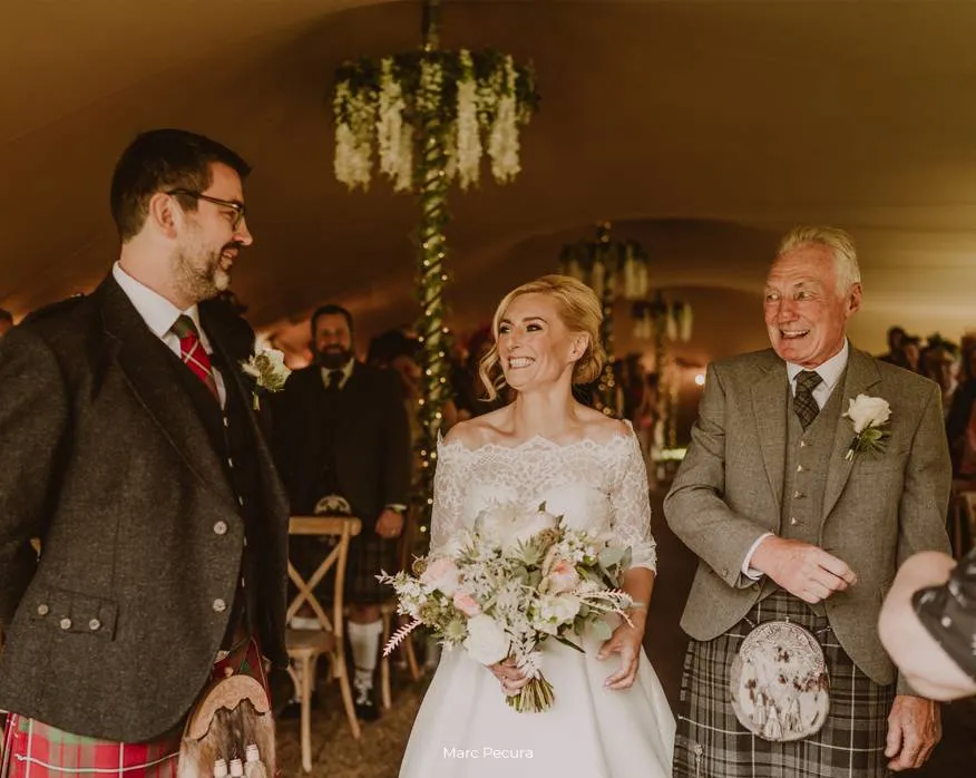 Kinmount-House-Garden-Canopy-Aisle-Groom-Father Kinmount House Garden Canopy Aisle Groom Father